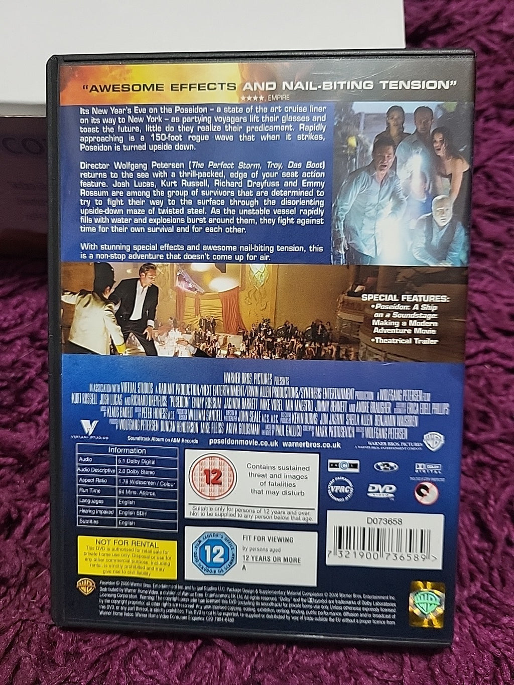 Poseidon DVD 2006 Kurt Russell Richard Dreyfuss Disaster Action Thriller