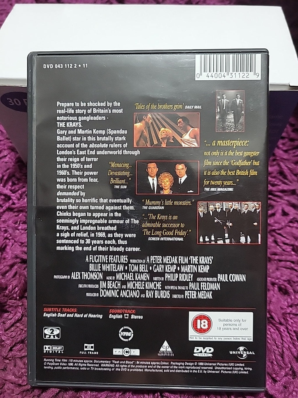 The Krays DVD 2009 Martin Kemp Gary Kemp British Crime Gangster Film
