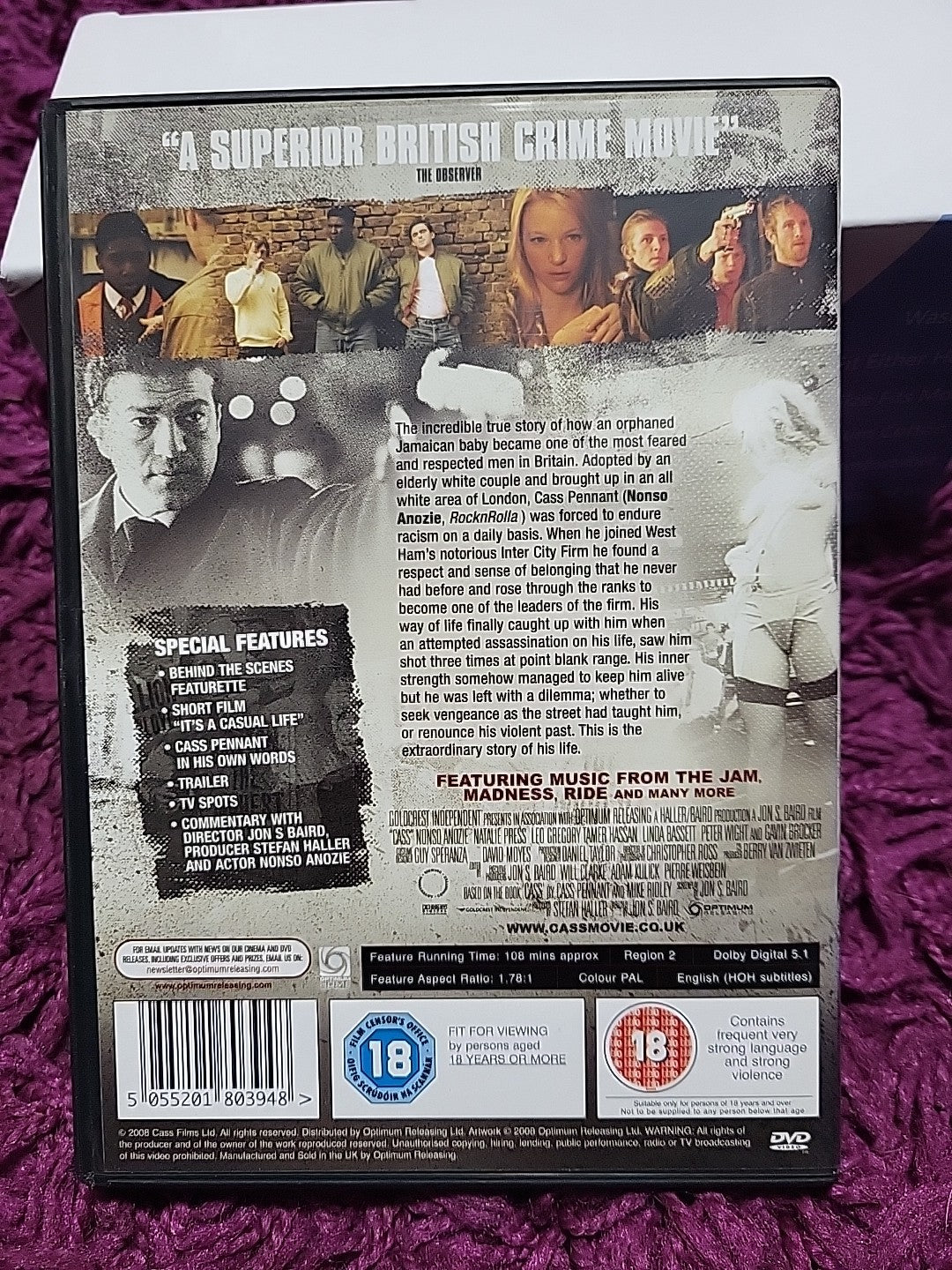 Cass DVD Based On A True Story Crime Drama 18