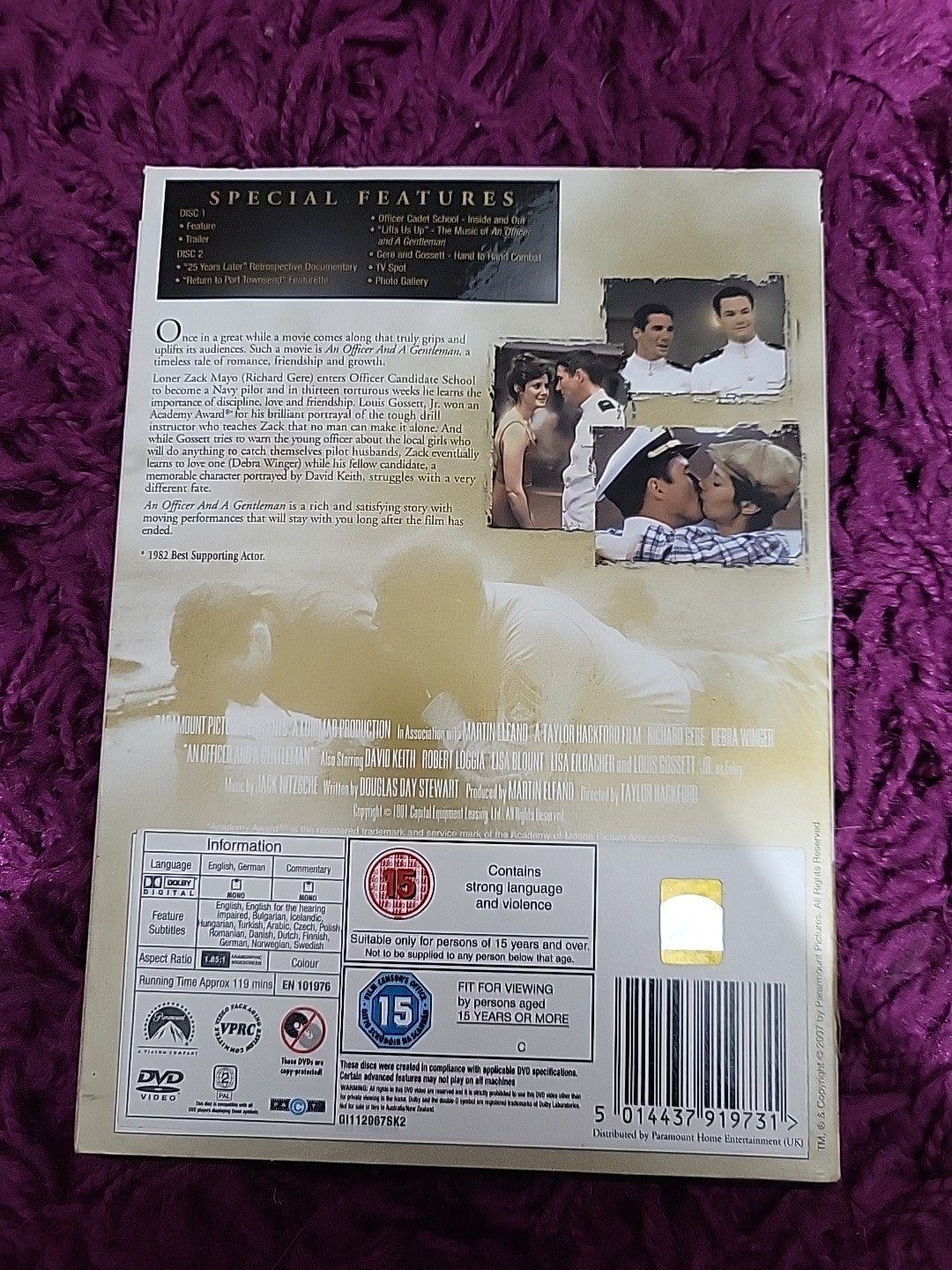 An Officer and a Gentleman 2 Disc Special Edition DVD Richard Gere (DVD, 2007)