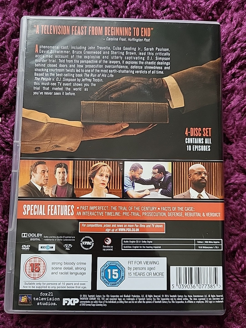 American Crime Story The People v O.J. Simpson DVD 2016 Crime Drama Series DVD
