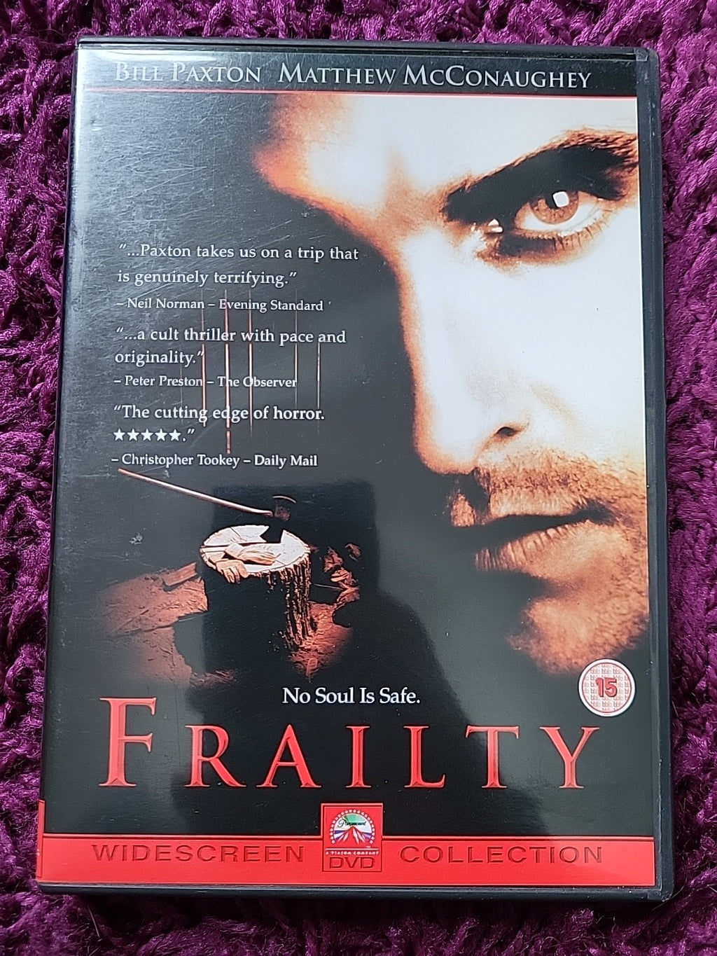 Frailty DVD Bill Paxton Matthew McConaughey Horror Thriller (DVD, 2003)
