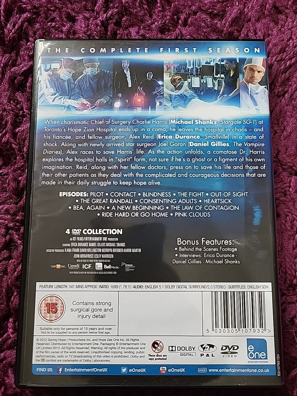 Saving Hope The Complete First Season DVD Medical Drama Series (DVD, 2013)