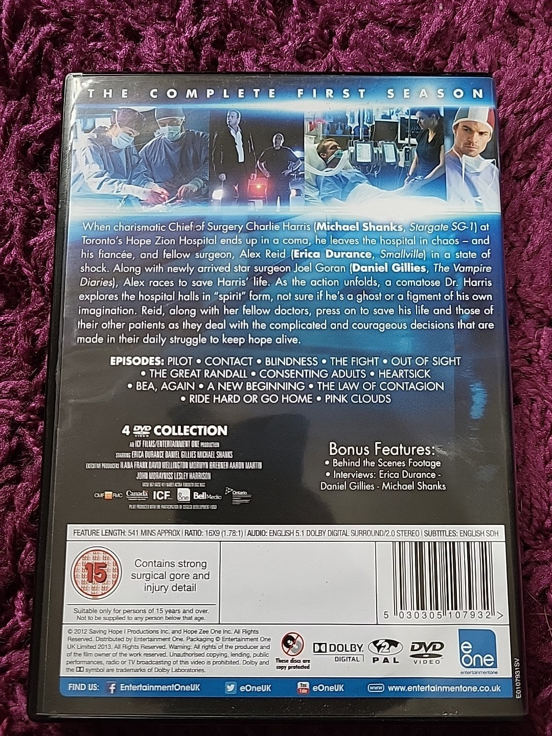 Saving Hope The Complete First Season DVD Medical Drama Series (DVD, 2013)