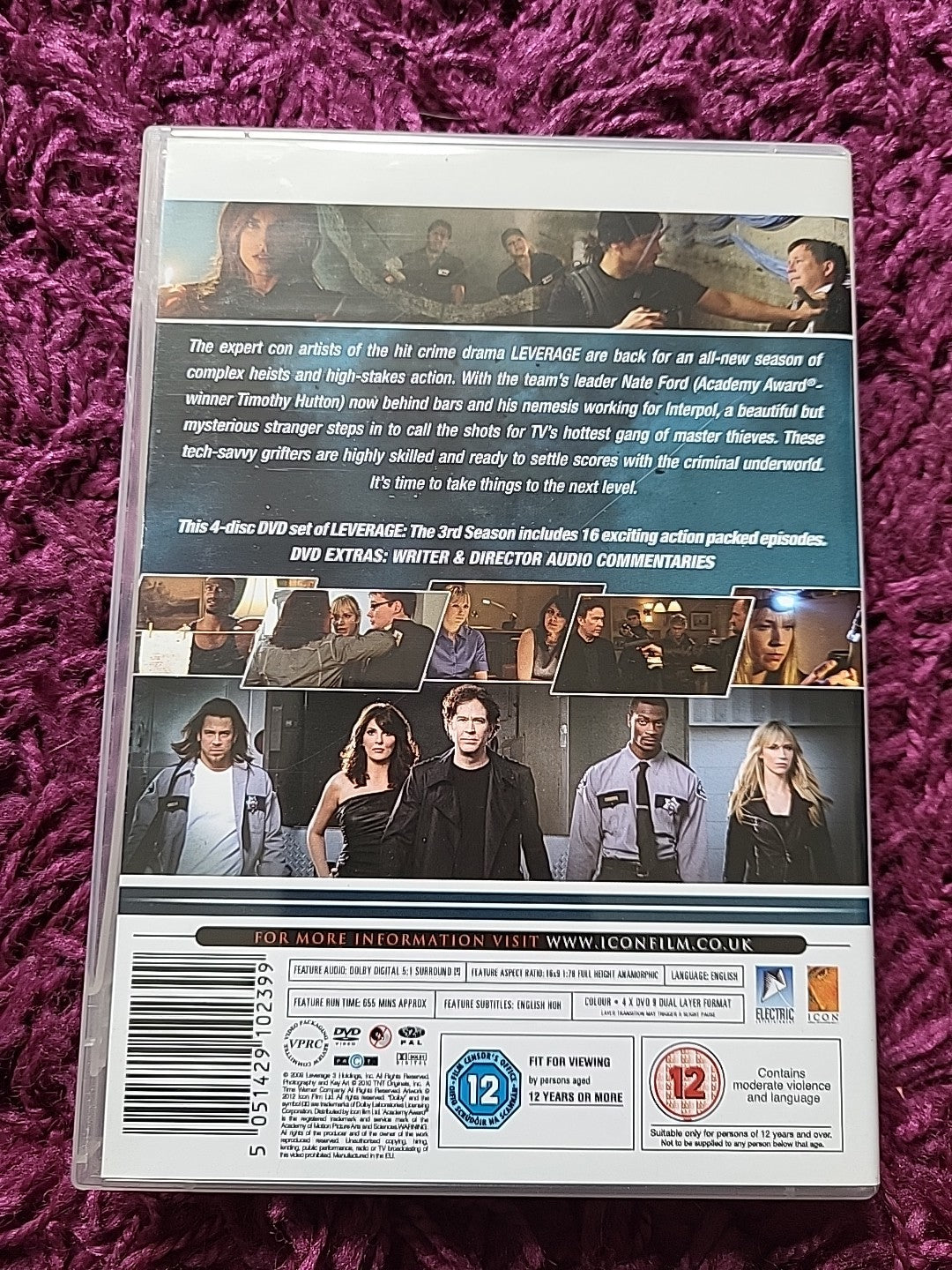 Leverage Complete Season 3 DVD 4 Discs 16 Episodes Crime Drama