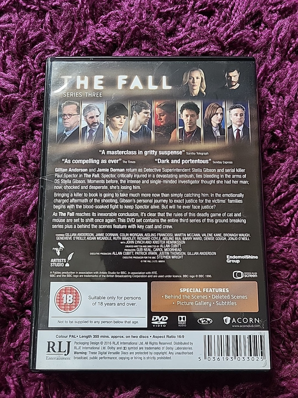 The Fall Series 3 DVD 2 Disc Set Gillian Anderson Jamie Dornan BBC