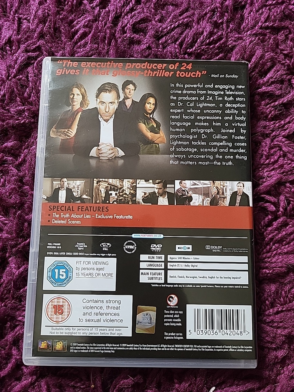 Lie To Me Series 1 DVD Crime Drama TV Series (DVD, 2009)
