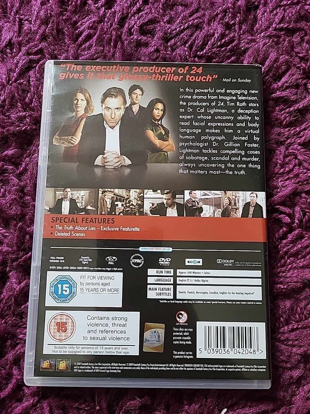 Lie To Me Series 1 DVD Crime Drama TV Series (DVD, 2009)