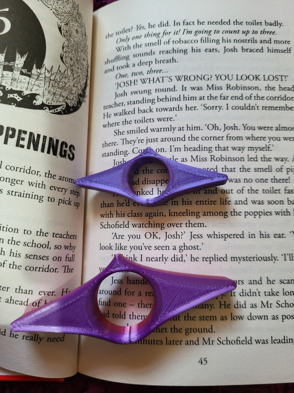 Page Holder Thumb Reading Aid Set 2 Sizes Random Colours Sent