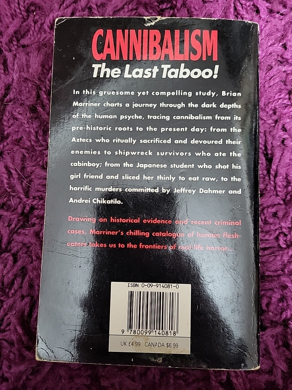 Cannibalism The Last Taboo Brian Marriner Paperback Book