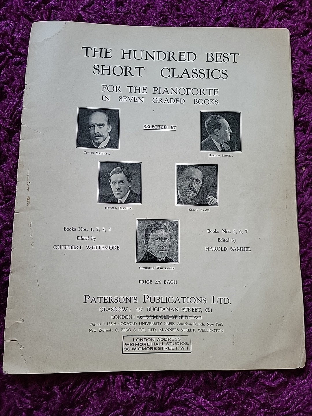 The Hundred Best Short Classics Book III Sheet Music c1930 Patersons
