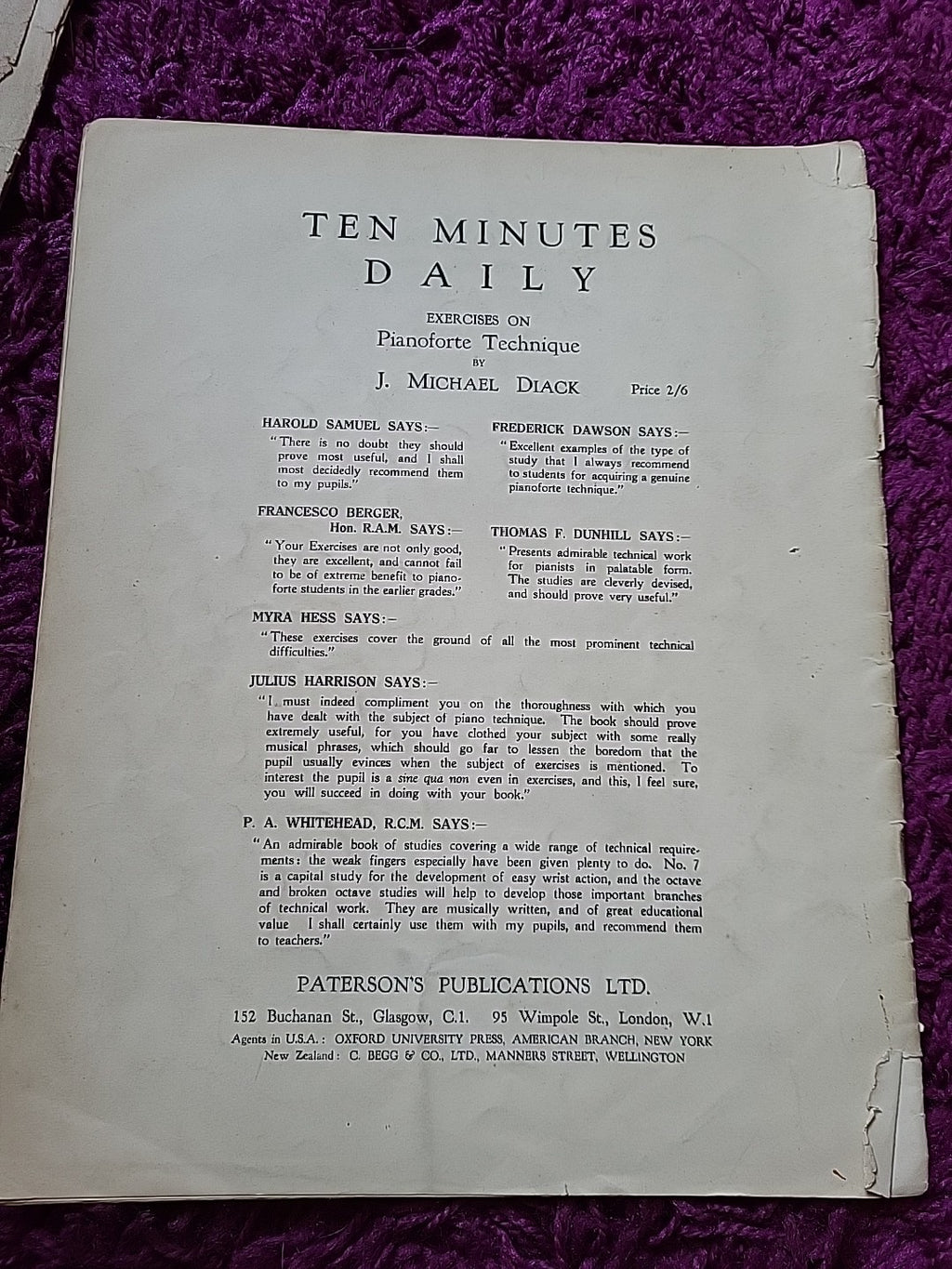 The Hundred Best Short Classics Book III Sheet Music c1930 Patersons