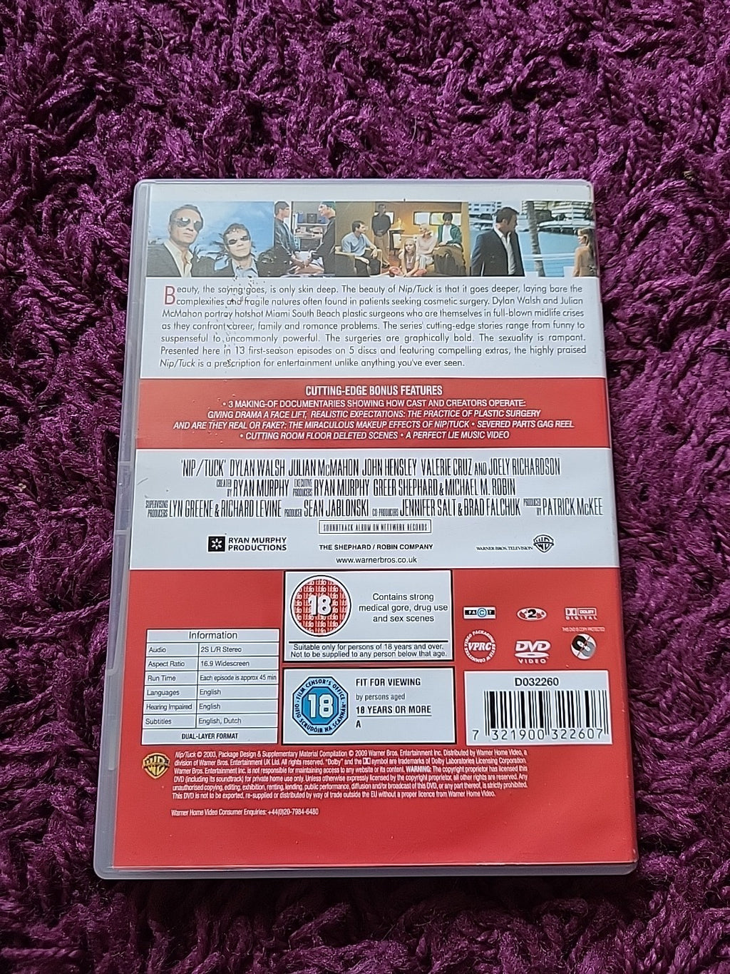 Nip/Tuck Series 1 Box Set DVD Medical Drama TV Series