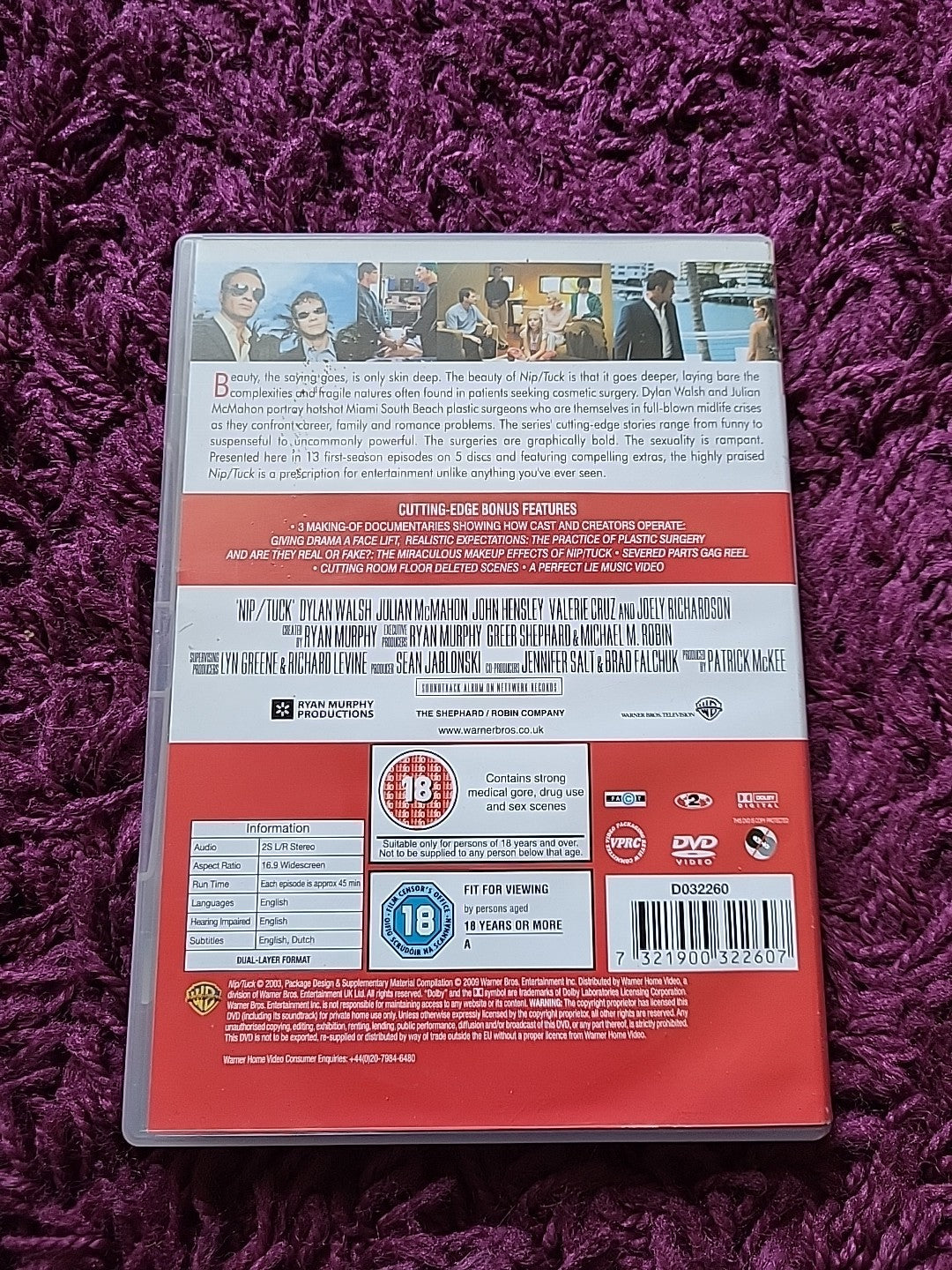 Nip/Tuck Series 1 Box Set DVD Medical Drama TV Series