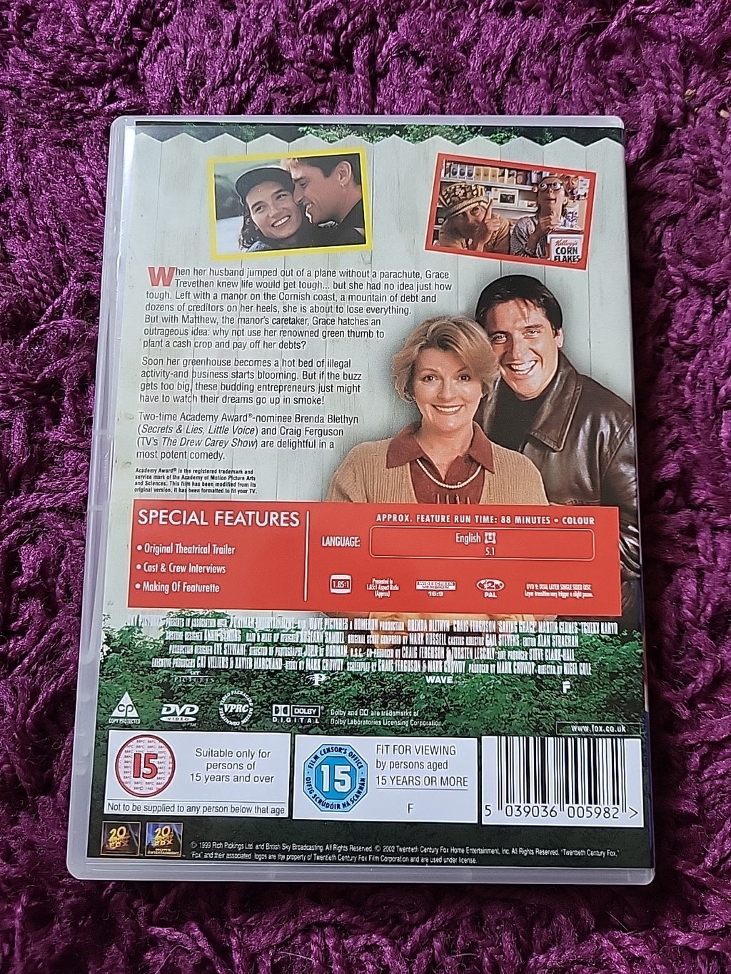 Saving Grace DVD 2002 Brenda Blethyn British Comedy Film