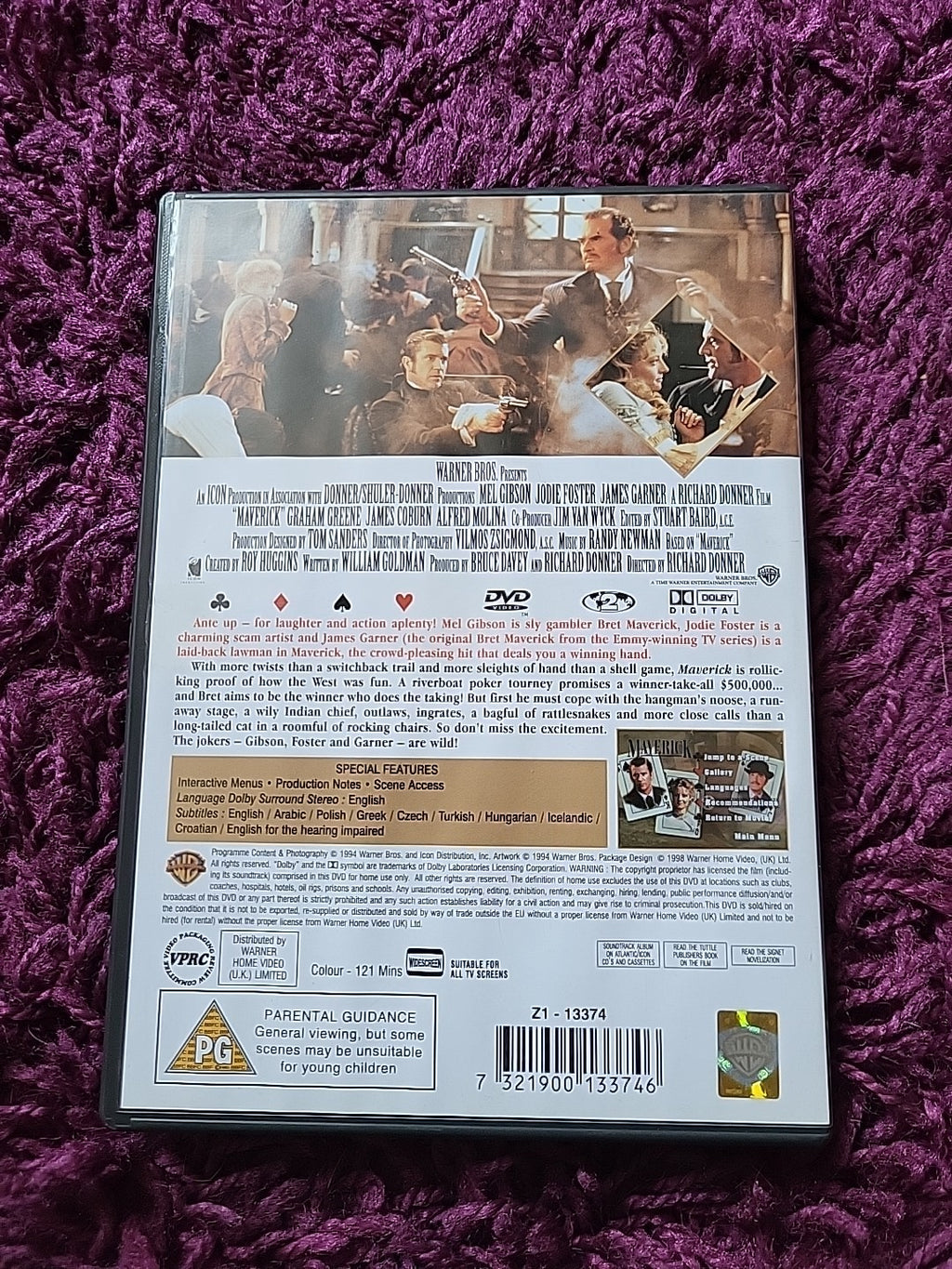 Maverick DVD 2005 Mel Gibson Jodie Foster Western Comedy Film