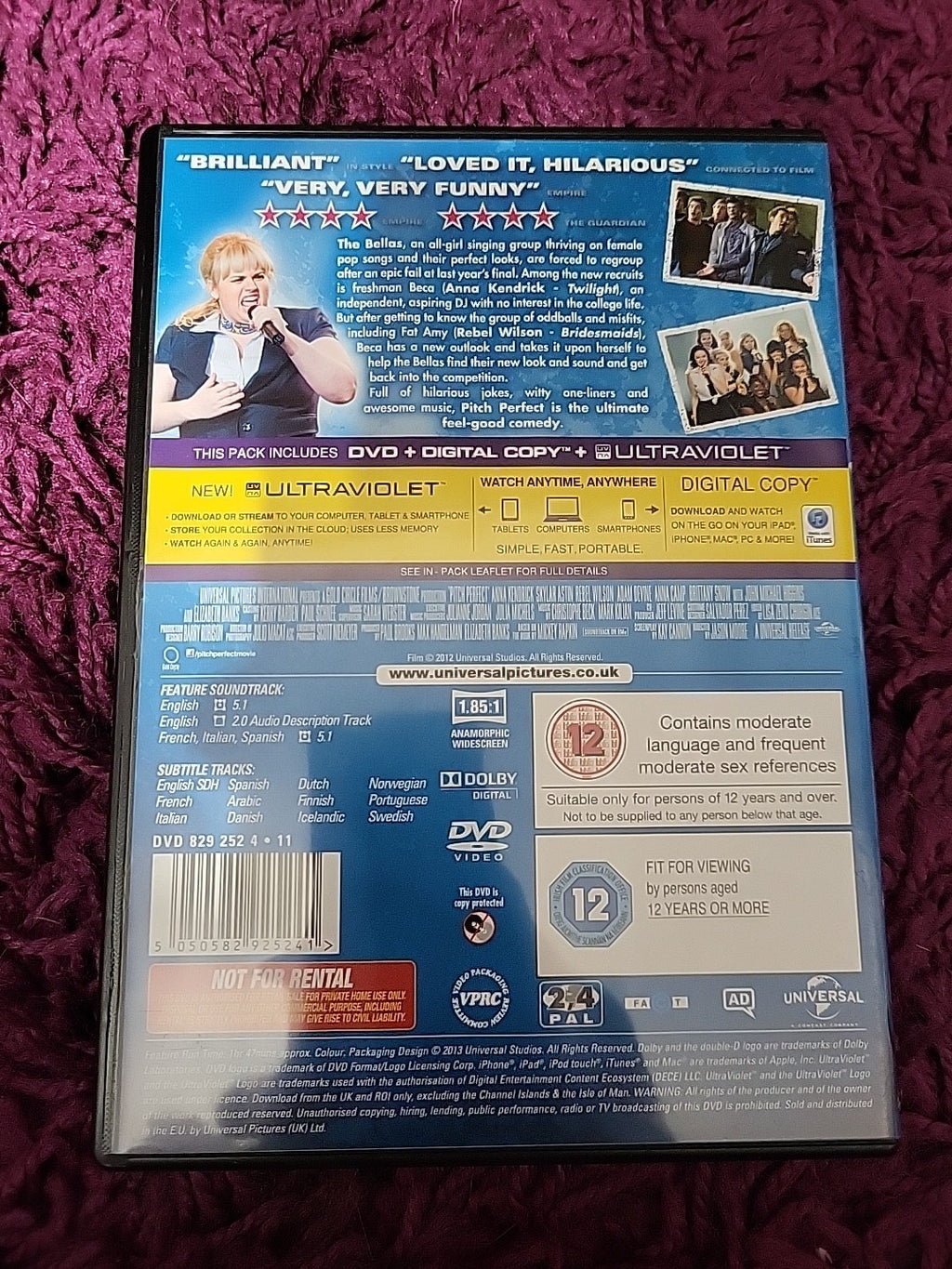Pitch Perfect DVD 2013 Anna Kendrick Musical Comedy Film