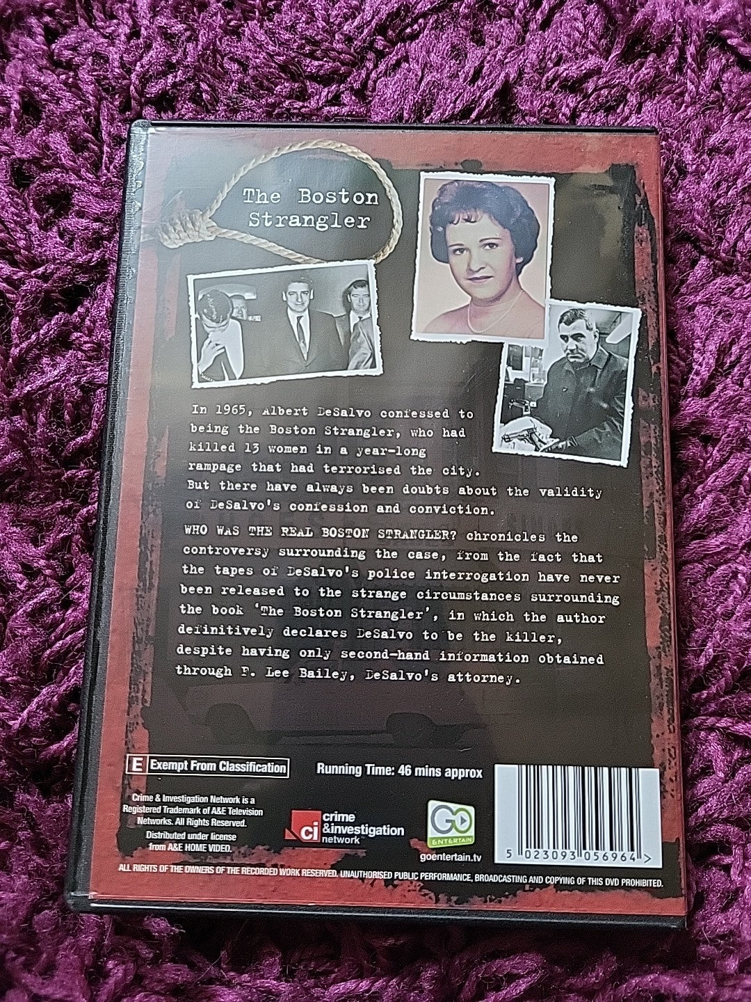 Notorious Killers The Boston Strangler DVD True Crime Documentary