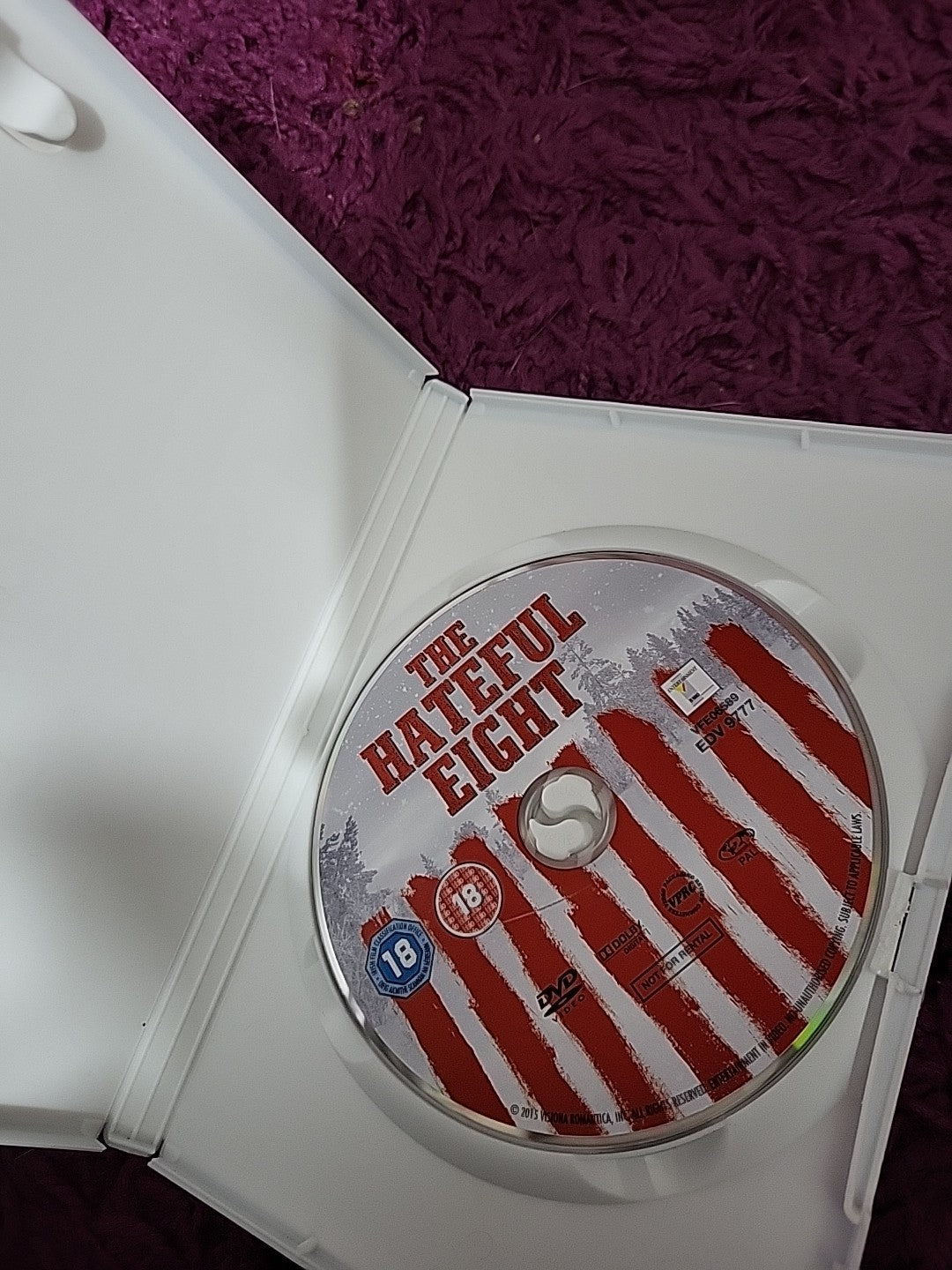 The Hateful Eight DVD 2016 Quentin Tarantino Western Thriller Film