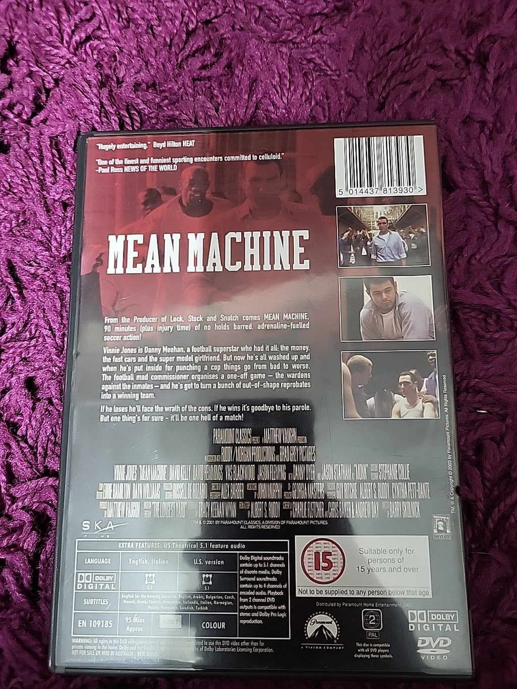 Mean Machine DVD 2002 Vinnie Jones British Football Comedy Film