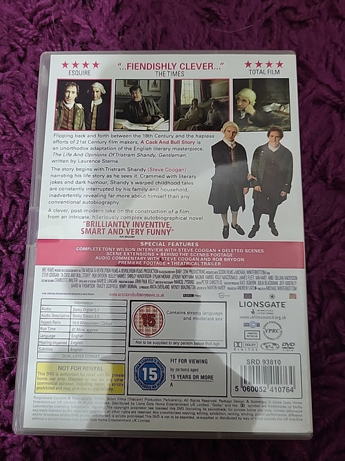 A Cock And Bull Story DVD 2006 – Steve Coogan Comedy Film