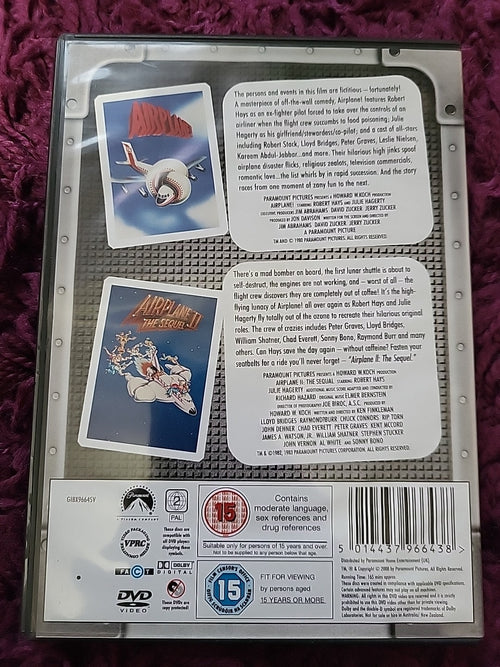 Airplane! / Airplane 2 The Sequel DVD 2008 Comedy Double Film