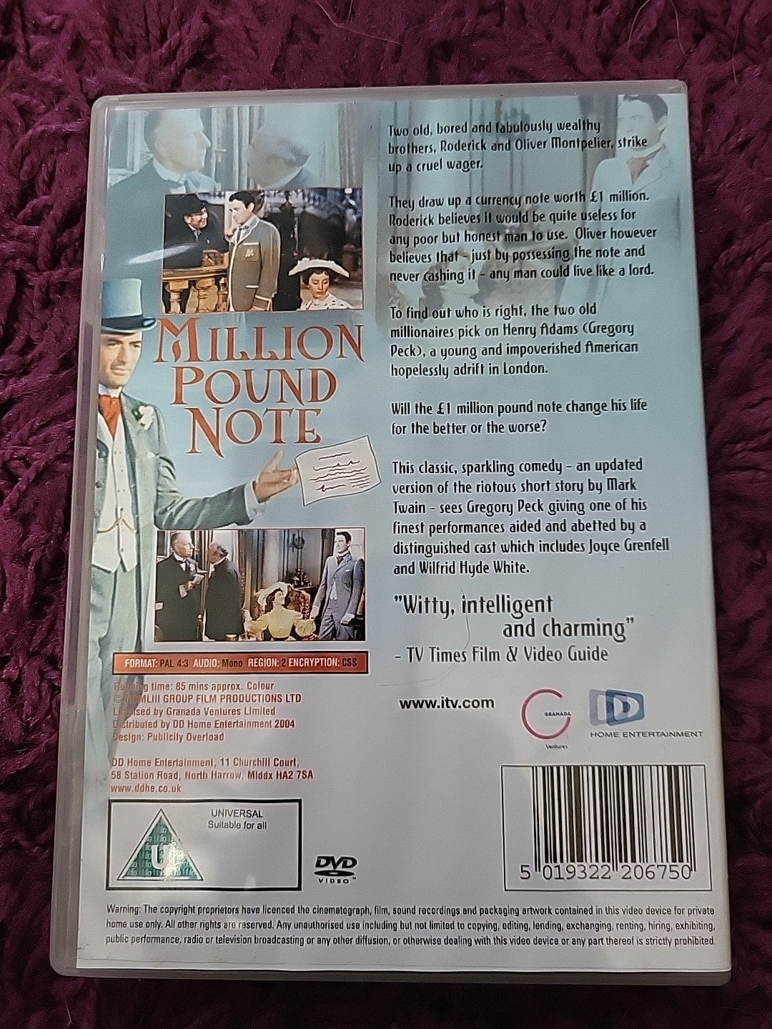 The Million Pound Note DVD 2008 – Gregory Peck Classic Film