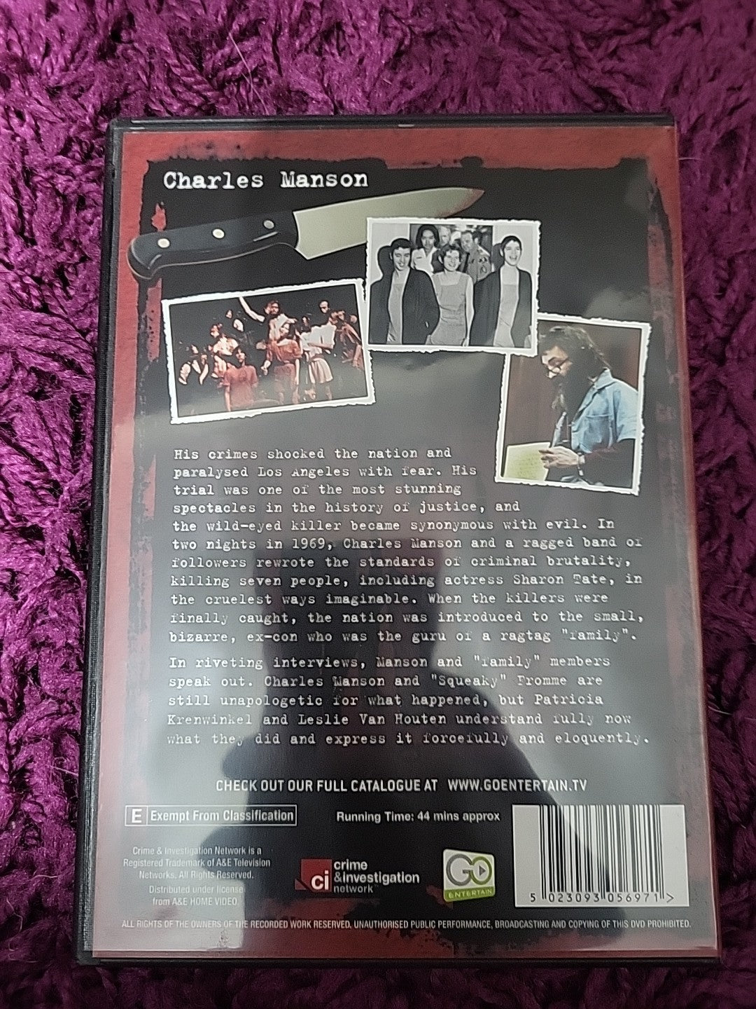 Notorious Killers Charles Manson DVD – True Crime Documentary