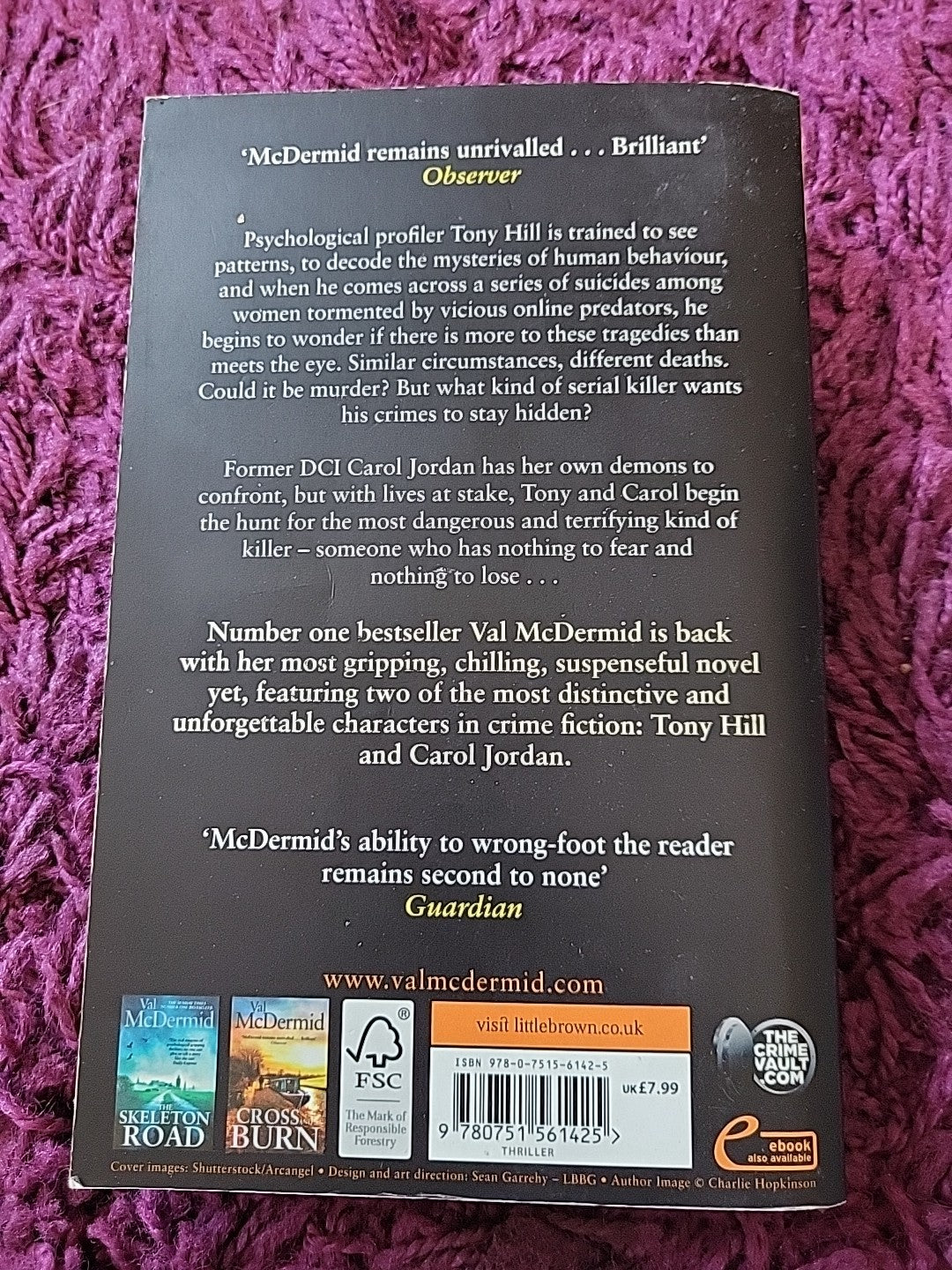 Splinter the Silence – Val McDermid – Tony Hill Crime Paperback