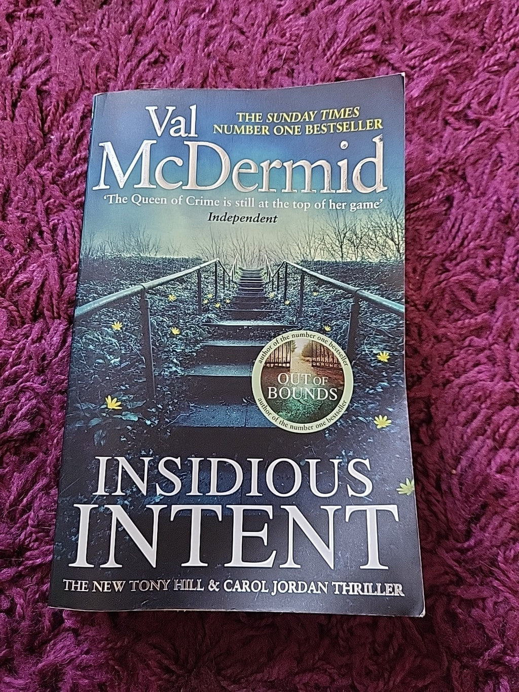 Insidious Intent – Val McDermid – Tony Hill Crime Thriller Paperback
