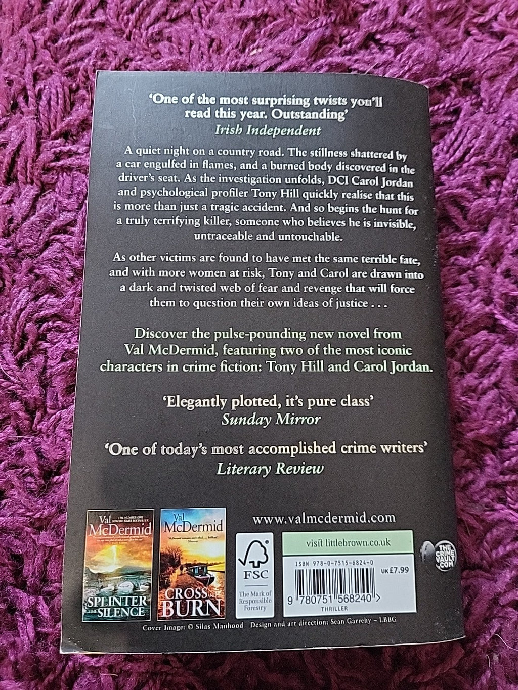 Insidious Intent – Val McDermid – Tony Hill Crime Thriller Paperback