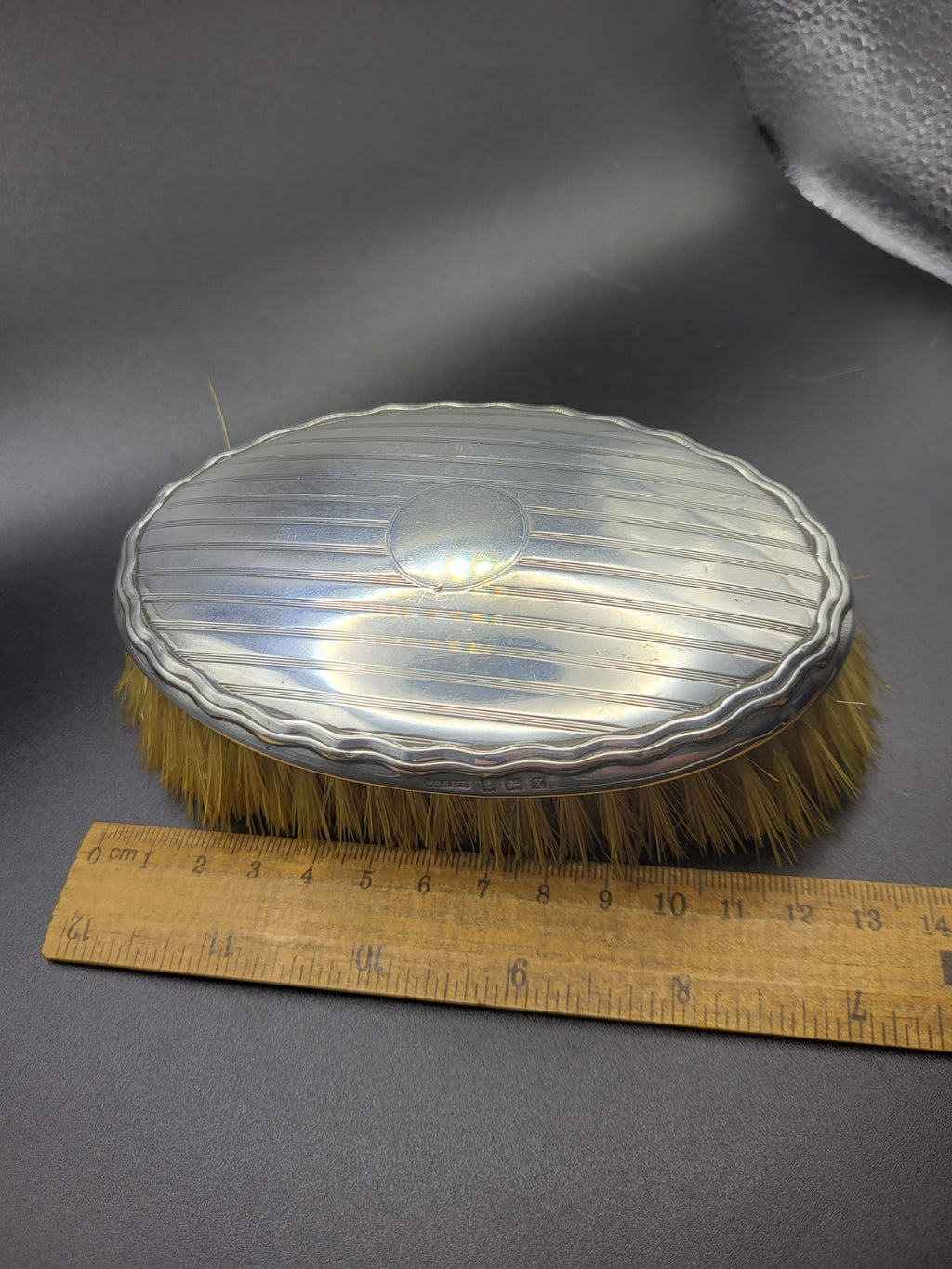 Antique Hallmarked Sterling Silver Brush Birmingham 1927 - Daniel Man. Co.