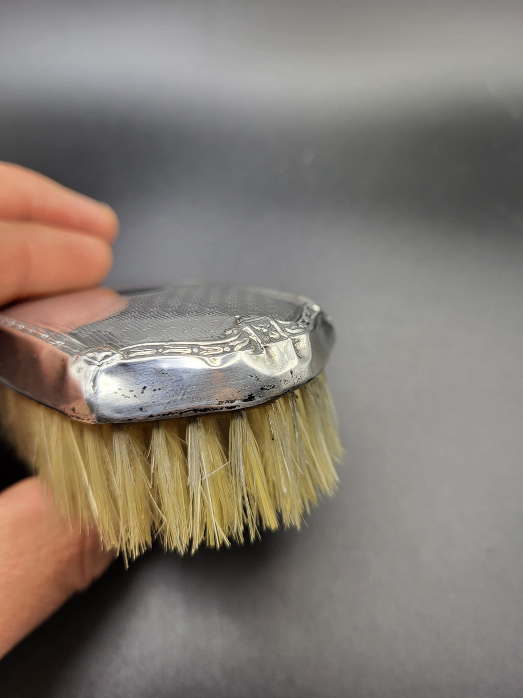 Antique Hallmarked Sterling Silver Brush Birmingham 1927 - Daniel Man. Co.