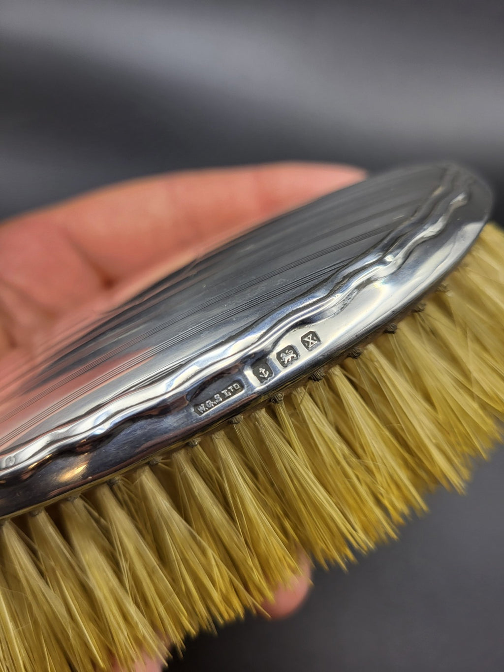 Antique Hallmarked Sterling Silver Brush Birmingham 1922 - W G Sothers Ltd