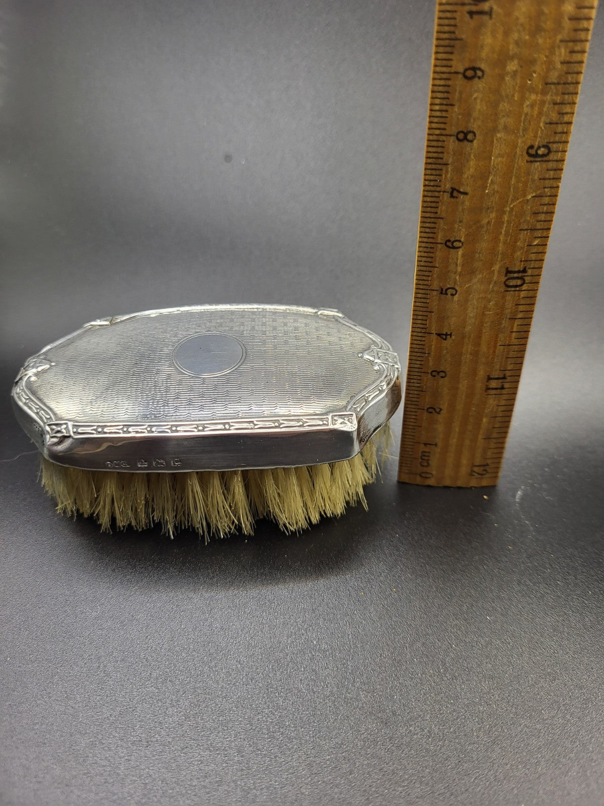 Antique Hallmarked Sterling Silver Brush Birmingham 1927 - Daniel Man. Co.