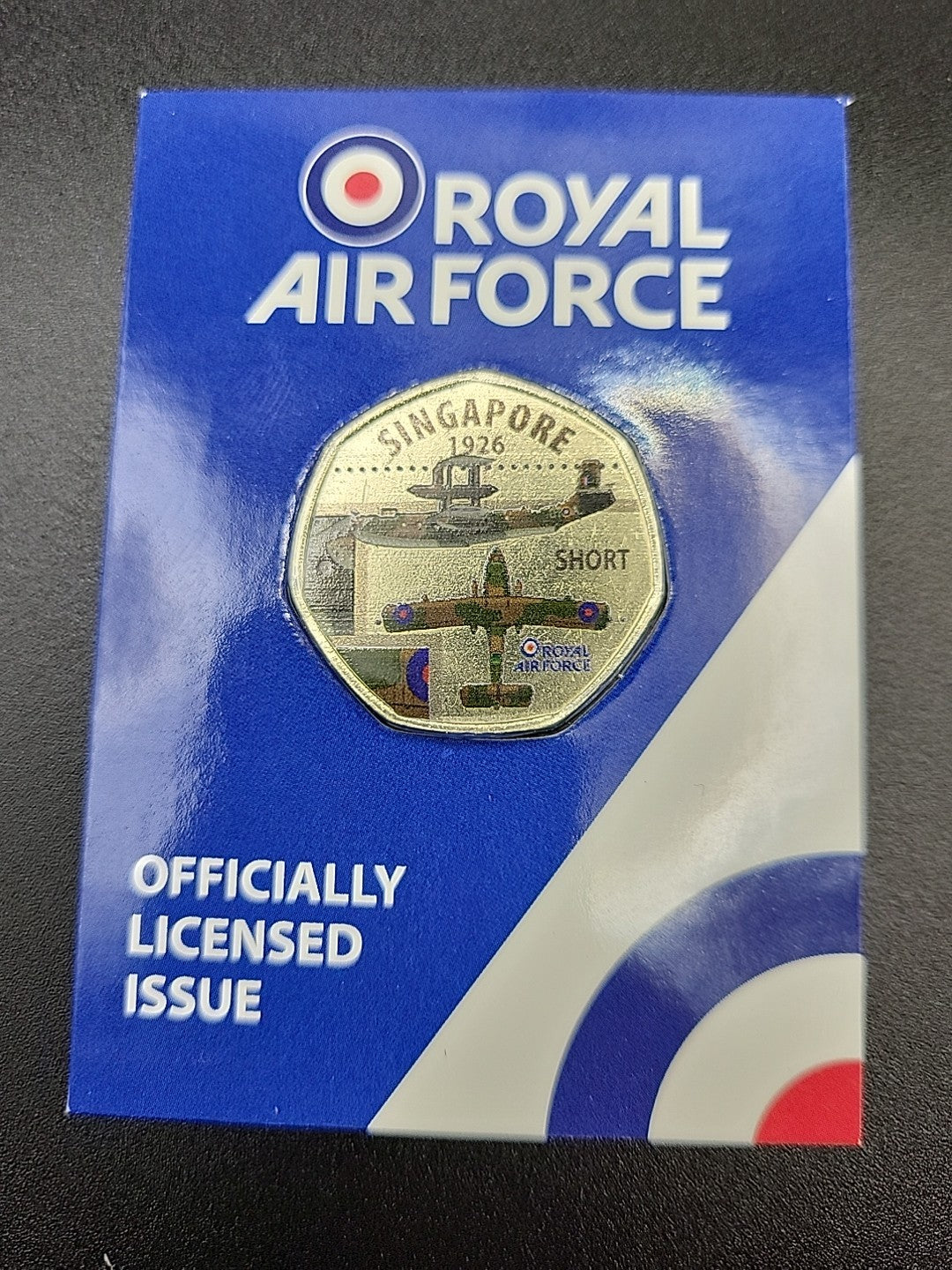 The Official RAF, 1926 Singapore Short 50p Shaped Commemorative Coin