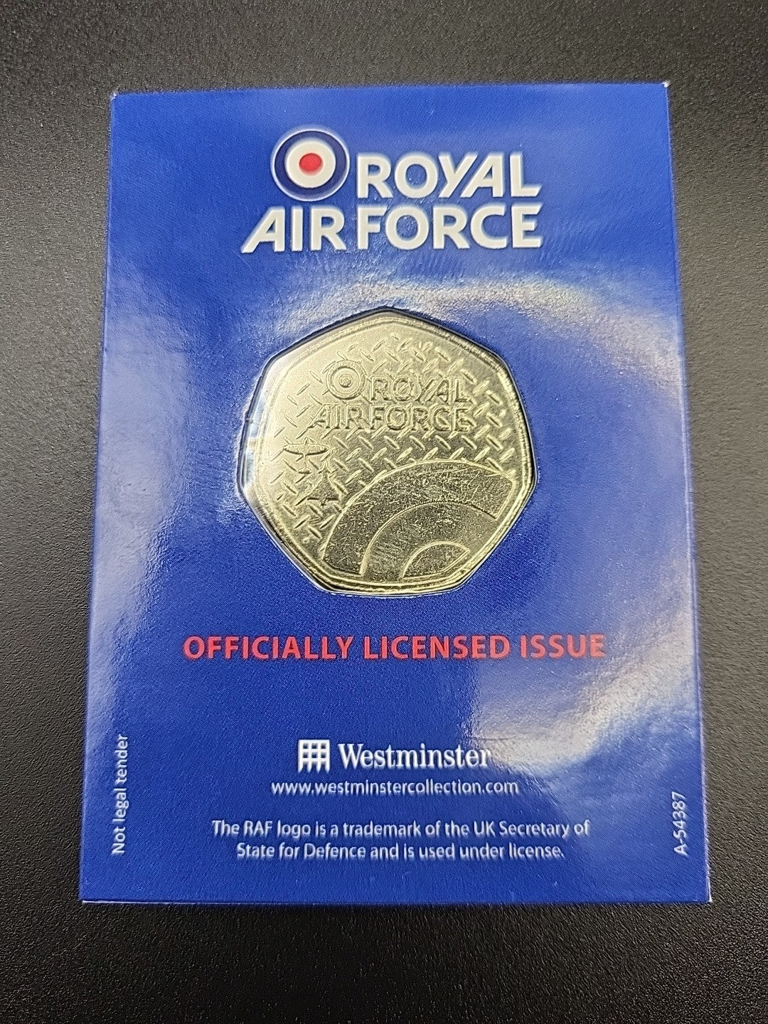 The Official RAF, 1976 Sentry E-3 Boeing 50p Shaped Commemorative Coin