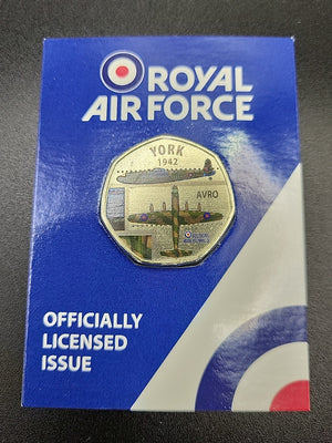 The Official RAF AVRO, York 1942 50p Shaped Commemorative Coin