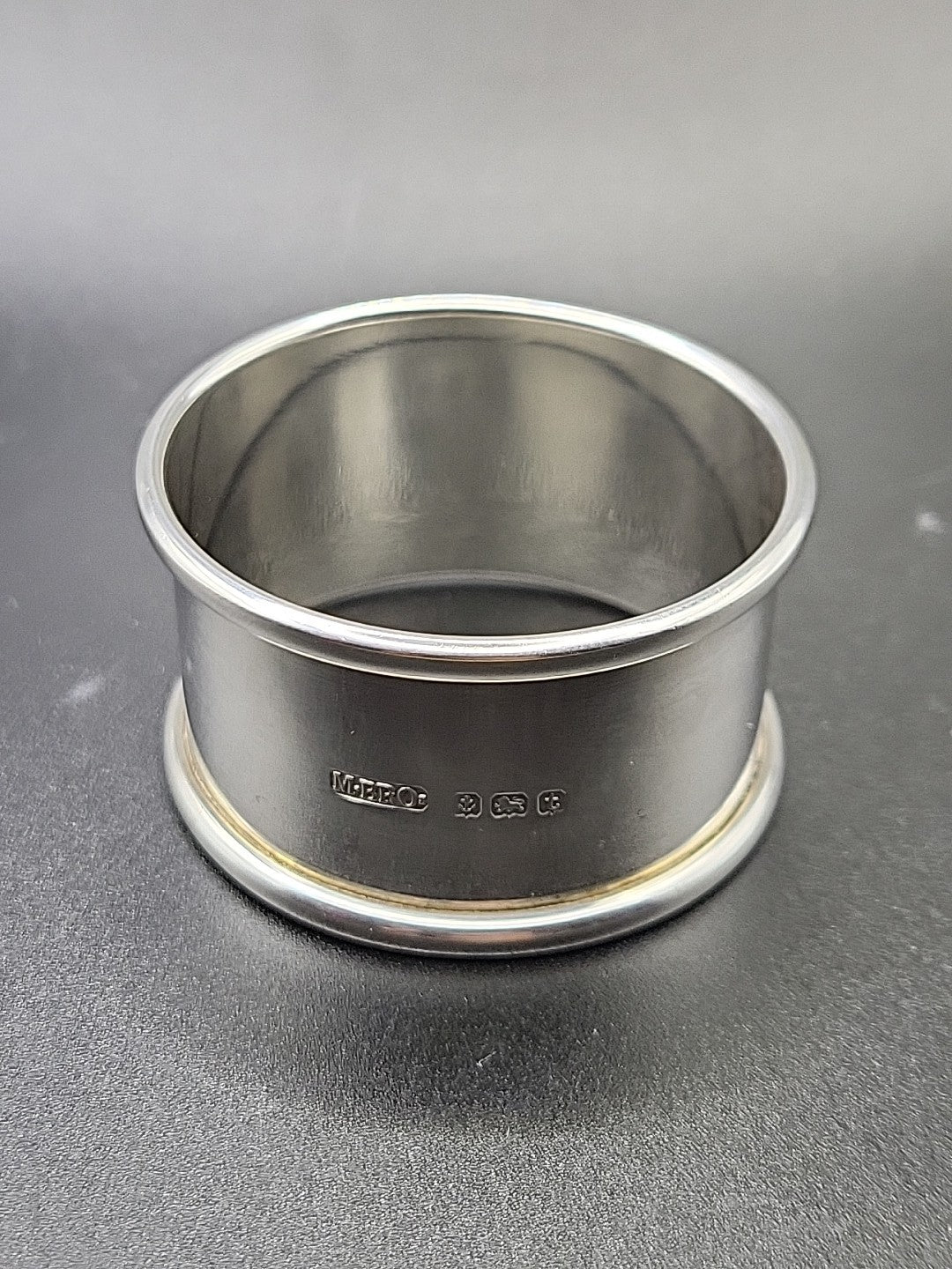 Antique 1918 Hallmarked Sterling Silver Napkin Ring M.Bros