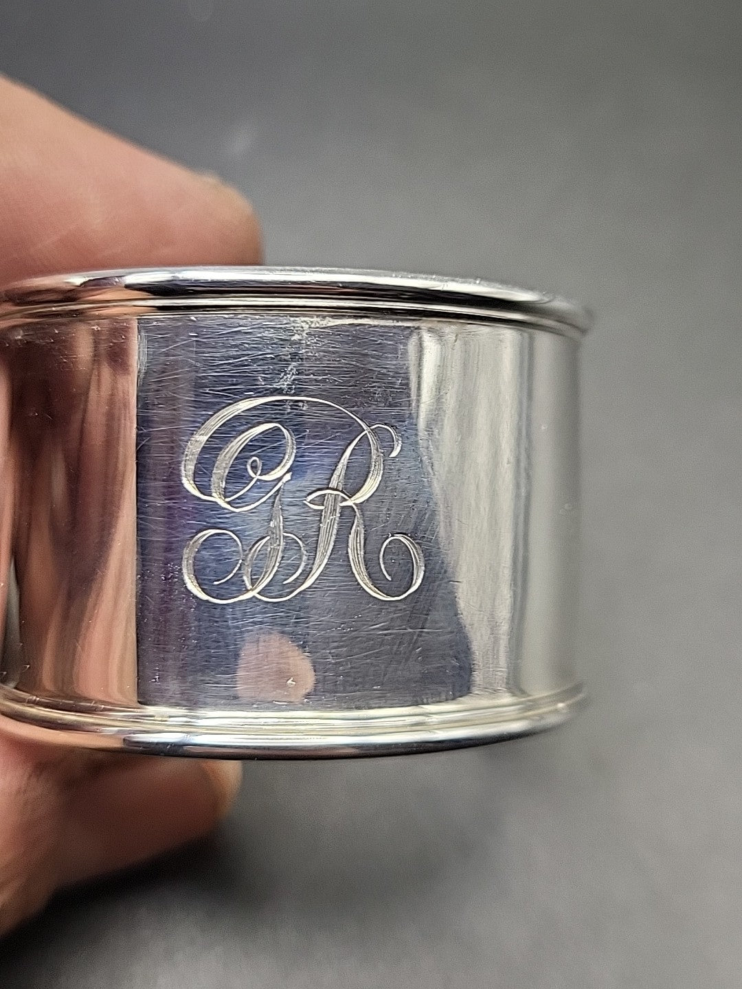 Antique 1921 Hallmarked Sterling Silver Napkin Ring Sheffield Atkin Brothers