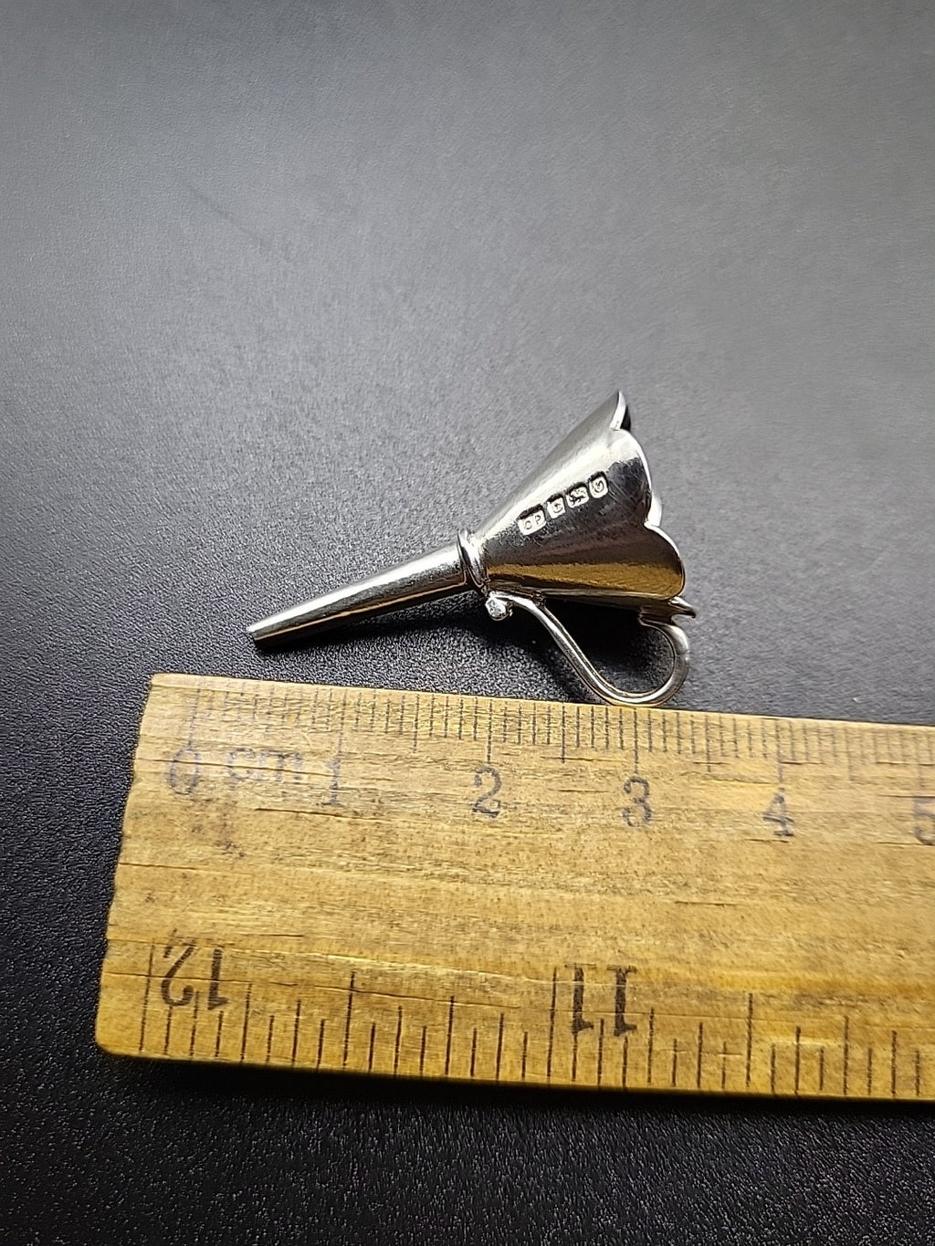 1988 Sterling Perfume Funnel Floral Design Solid Silver Hallmark Douglas Pell