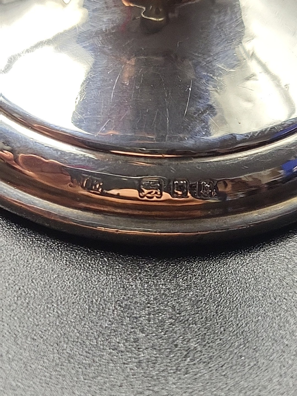 1903 Antique Silver Hallmarked Candlestick Holder, London, Dented